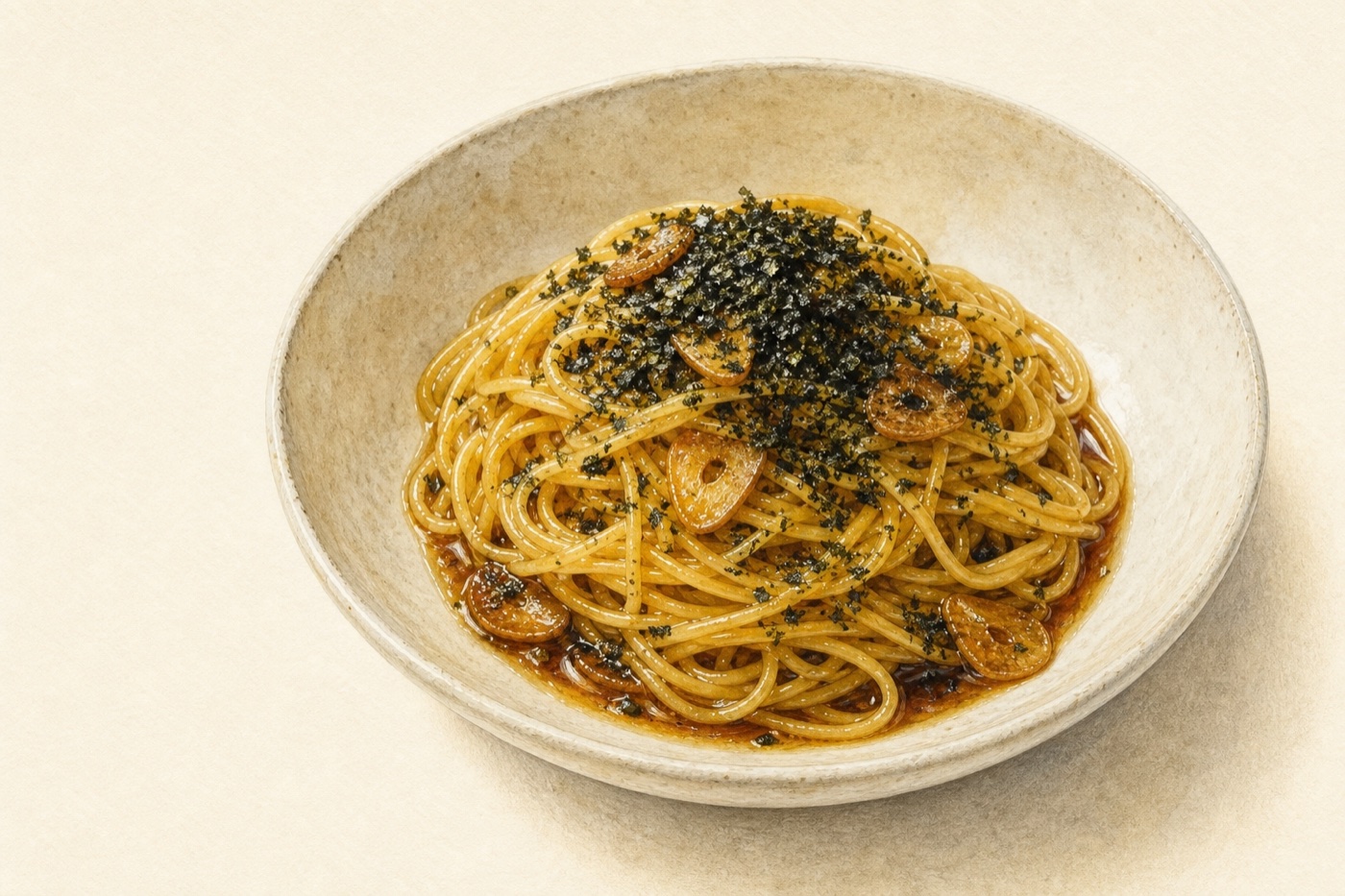 海苔のバター醤油パスタ
