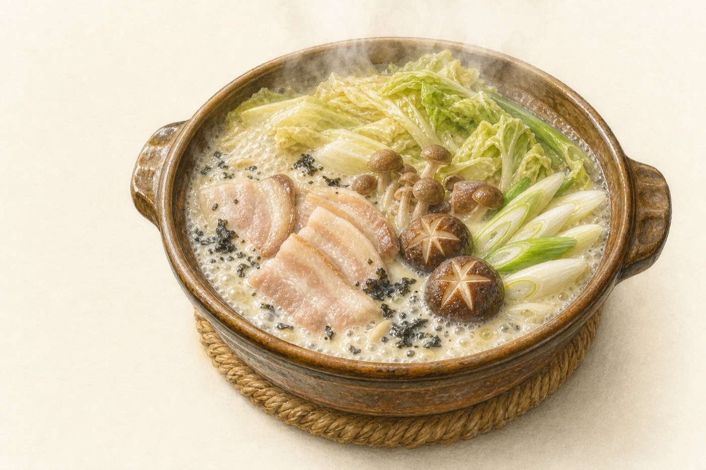 海苔の豆乳鍋