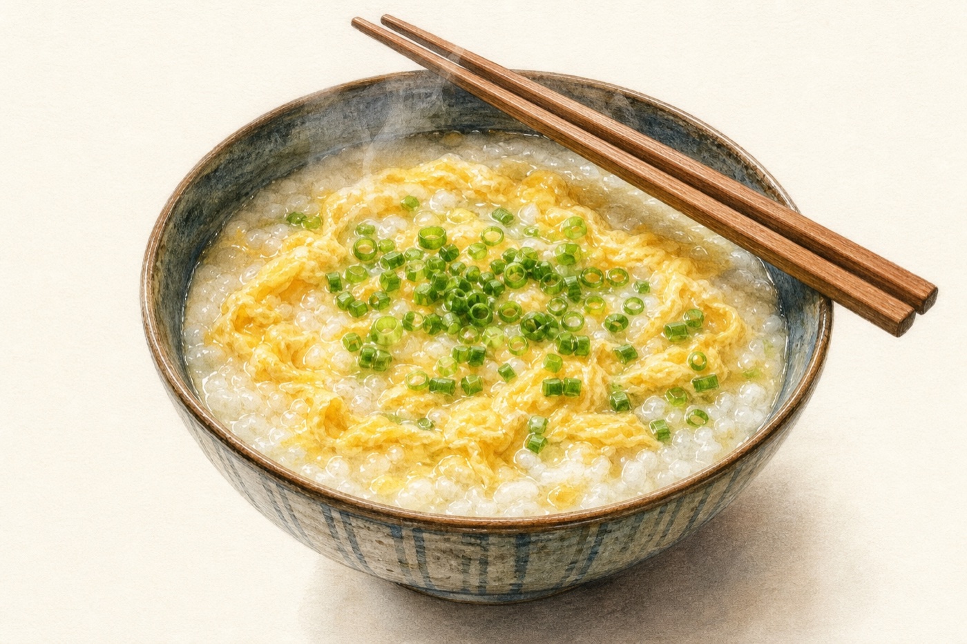 朝5分の海苔たまご雑炊